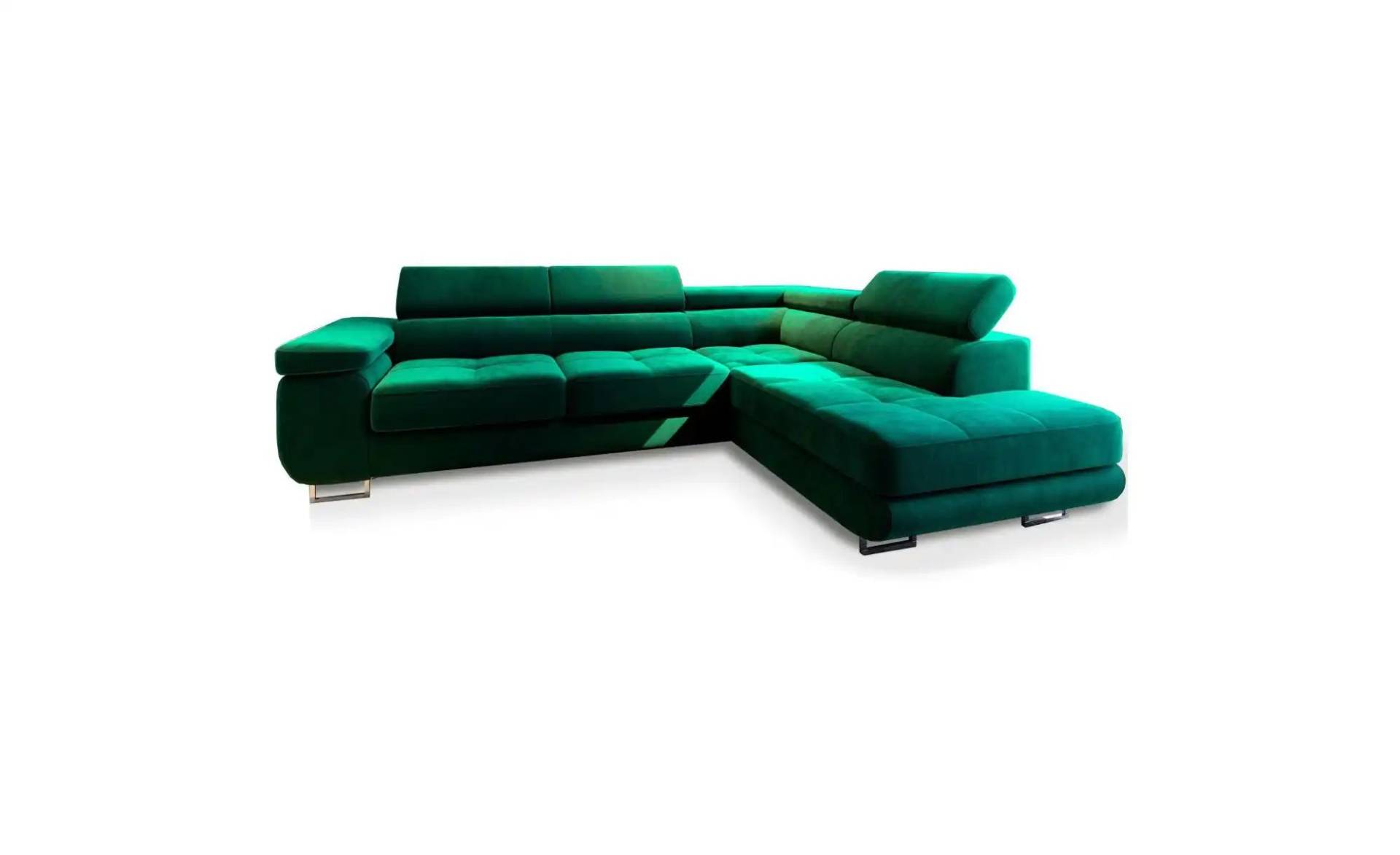 MASSENO Ecksofa mit Schlaffunktion Selva ¦ grün ¦ Maße (cm): B: 277 H: 90 Polstermöbel > Sofas > Ecksofas - Möbel Kraft
