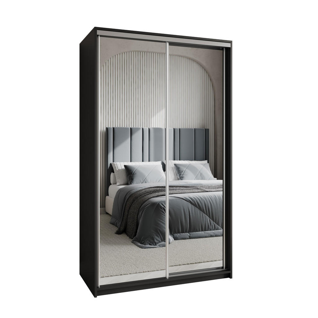 MASSENO SCHWEBETÜRENSCHRANK Schwarz