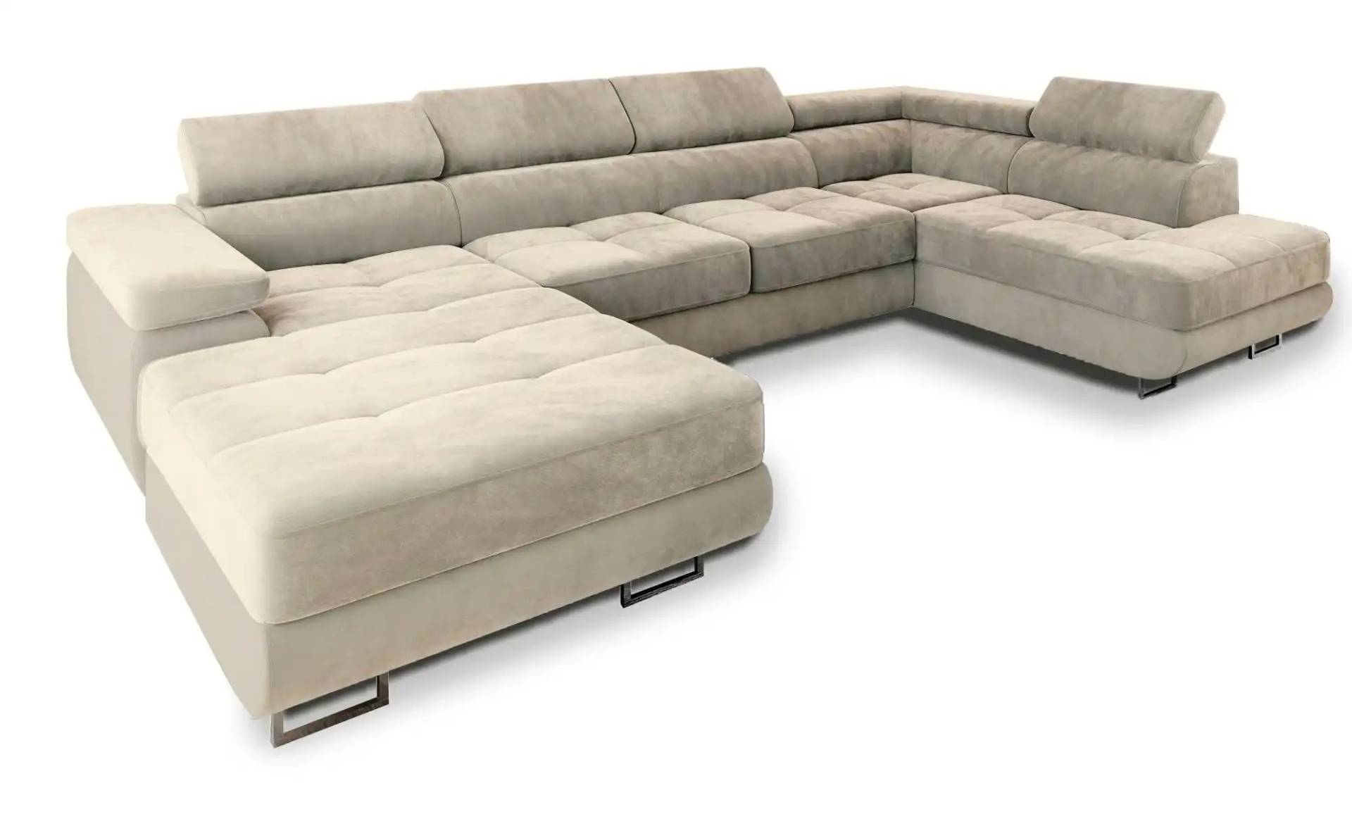MASSENO Wohnlandschaft mit Schlaffunktion Casone ¦ creme ¦ Maße (cm): B: 345 H: 90 Polstermöbel > Sofas > Schlafsofas - Möbel Kraft