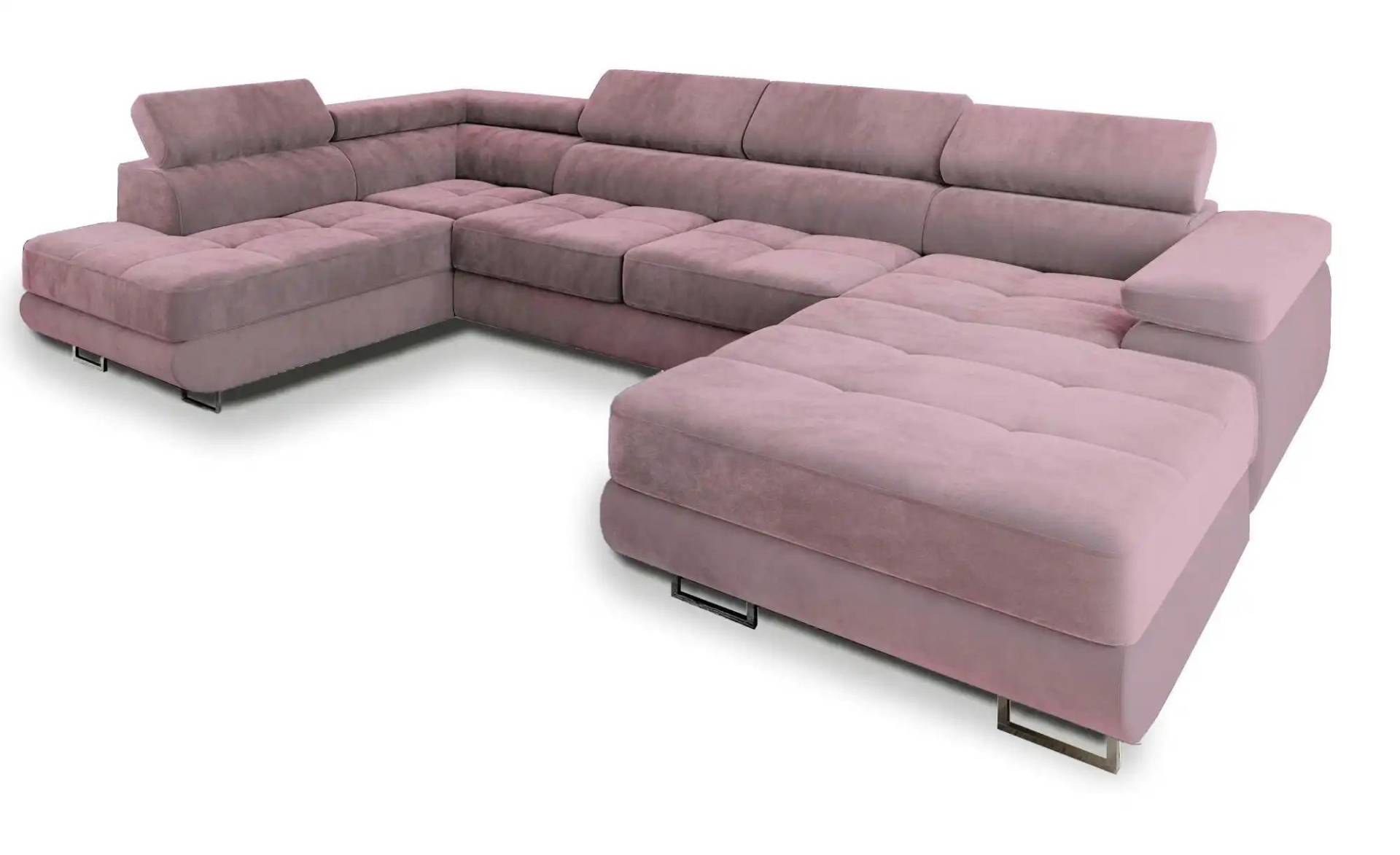 MASSENO Wohnlandschaft mit Schlaffunktion Casone ¦ lila/violett ¦ Maße (cm): B: 345 H: 90 Polstermöbel > Sofas > Schlafsofas - Möbel Kraft