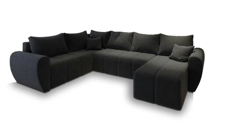 MASSENO Wohnlandschaft  Madison ¦ schwarz ¦ Maße (cm): B: 303 H: 82 Polstermöbel > Sofas > Wohnlandschaften - Höffner