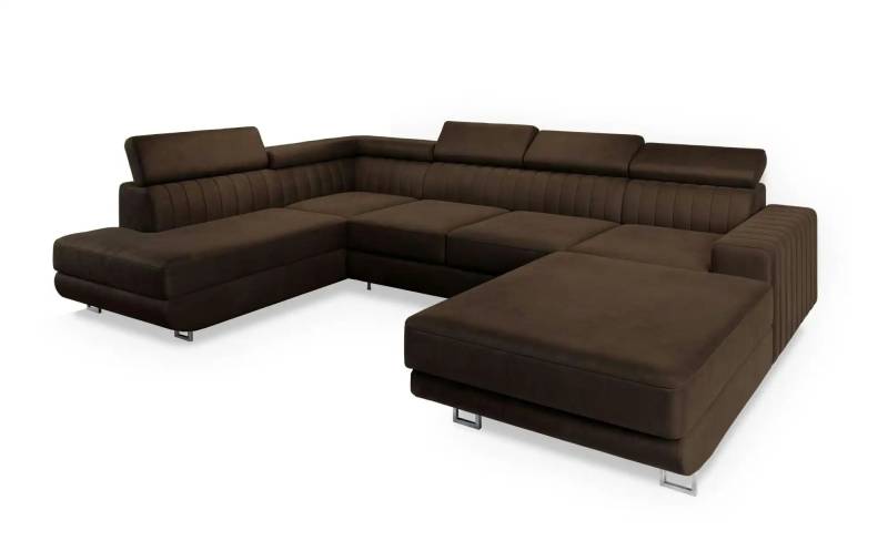 MASSENO Wohnlandschaft mit Schlaffunktion Siena ¦ braun ¦ Maße (cm): B: 335 H: 89 Polstermöbel > Sofas > Schlafsofas - Möbel Kraft