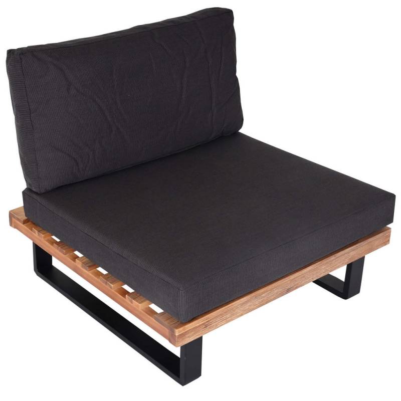 MCW LOUNGE-SESSEL Schwarz, Braun, Grau