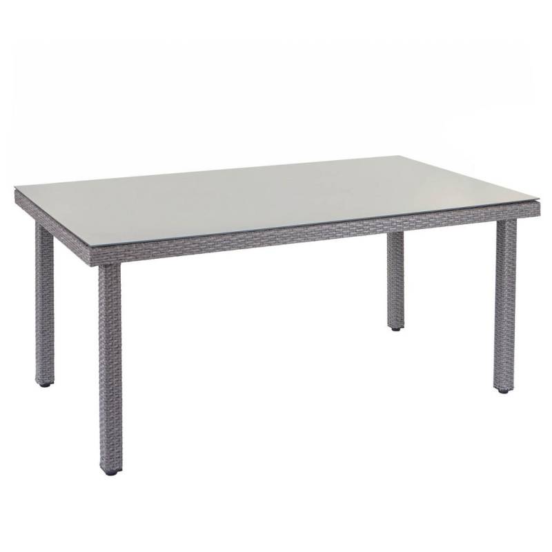 MCW POLY-RATTAN-GARTENTISCH Grau