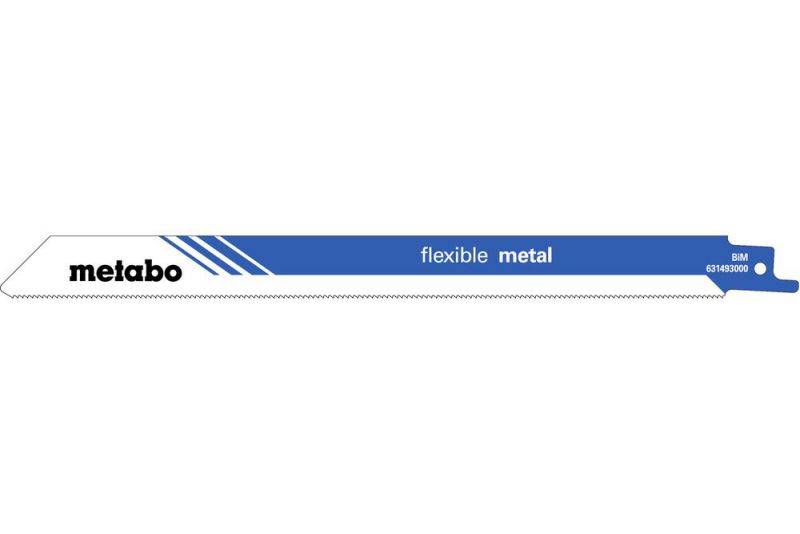METABO 5 Säbelsägeblätter "flexible metal" 225 x 0,9 mm, BiM, 1,4 mm/ 18 TPI (631493000) von Metabo Zubehör