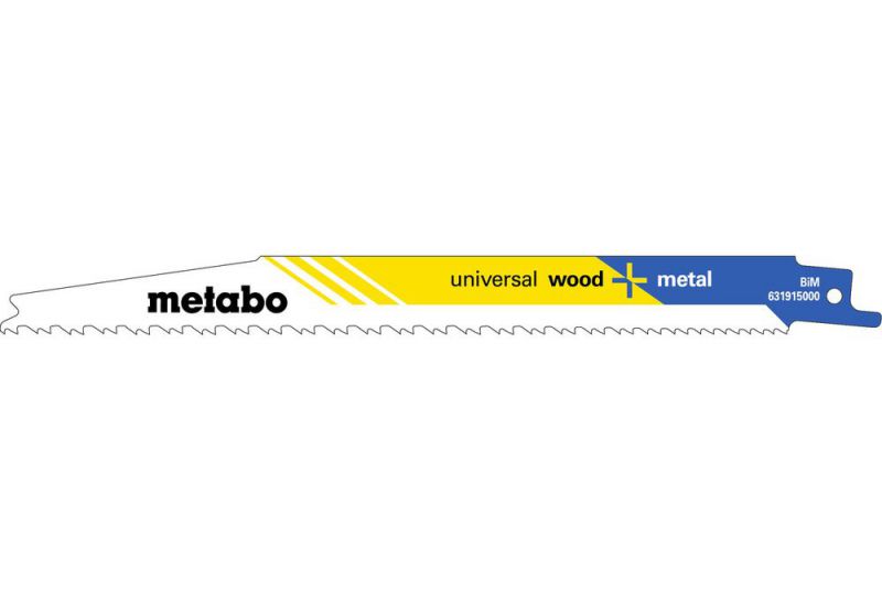 METABO 5 Säbelsägeblätter "universal wood + metal" 200 x 1,25 mm, BiM, progressiv (631915000) von Metabo Zubehör