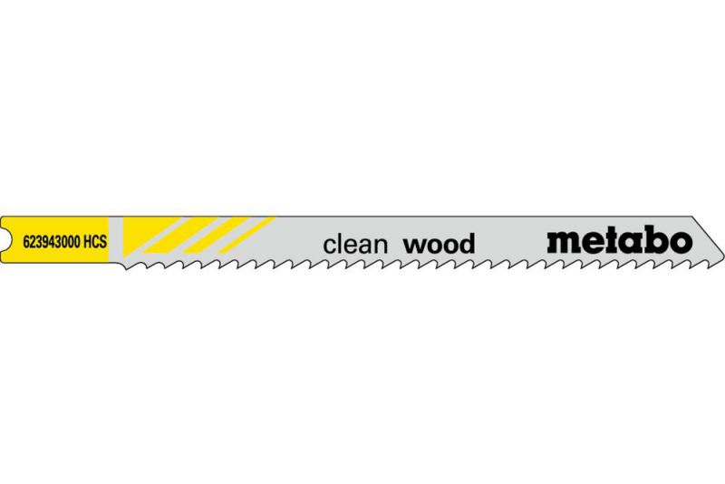 METABO 5 U-Stichsägeblätter "clean wood" 82/ 2,5 mm, HCS, Universalschaft (623943000) von Metabo Zubehör