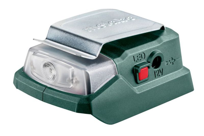 METABO Akku-Power-Adapter PowerMaxx PA 12 LED-USB (600298000); 12 V Anschluss + 5 V USB + LED-Licht; Karton von Metabo