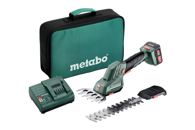 METABO Akku-Strauch- und Grasschere PowerMaxx SGS 12 Q (601608500); Werkzeugtasche; 12V 1x2Ah Li-Ion + SC 30 von Metabo