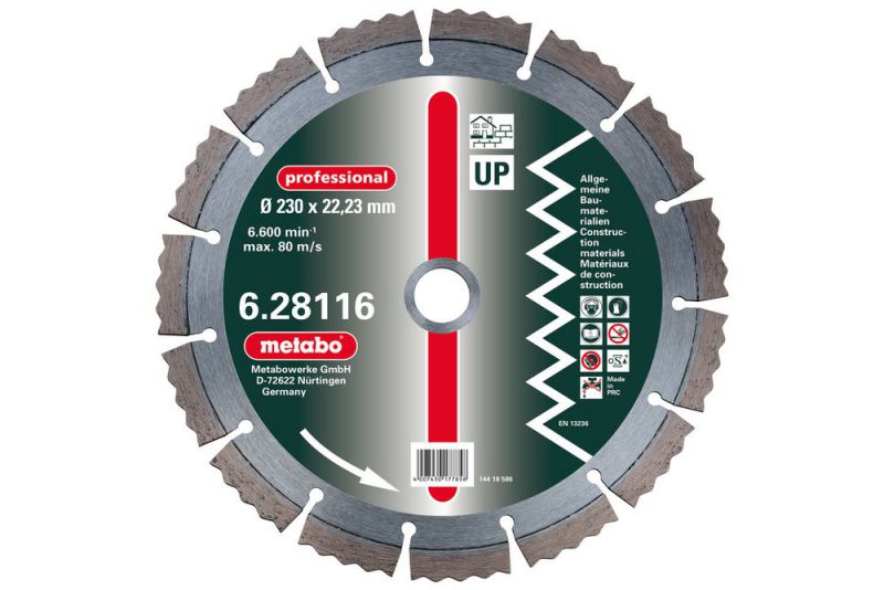 METABO Diamant-Trennscheibe, 300 x 3,2 x 20,0/22,23/25,4mm, "professional", "UP", Universal (628118000) von Metabo Zubehör