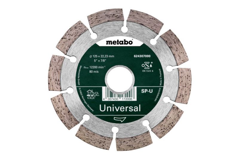 METABO Diamanttrennscheibe 125x22,23mm, "SP-U", Universal "SP", Blister (624296000) von Metabo Zubehör