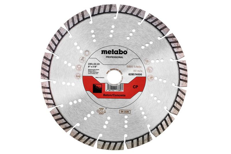 METABO Diamanttrennscheibe 230x22,23mm, "CP", Beton "professional" (628574000) von Metabo Zubehör