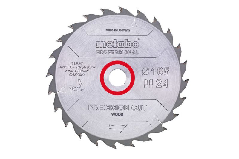 METABO Sägeblatt "precision cut wood - professional", 160x2,2/1,4x20, Z24 WZ 20° (628031000) von Metabo Zubehör