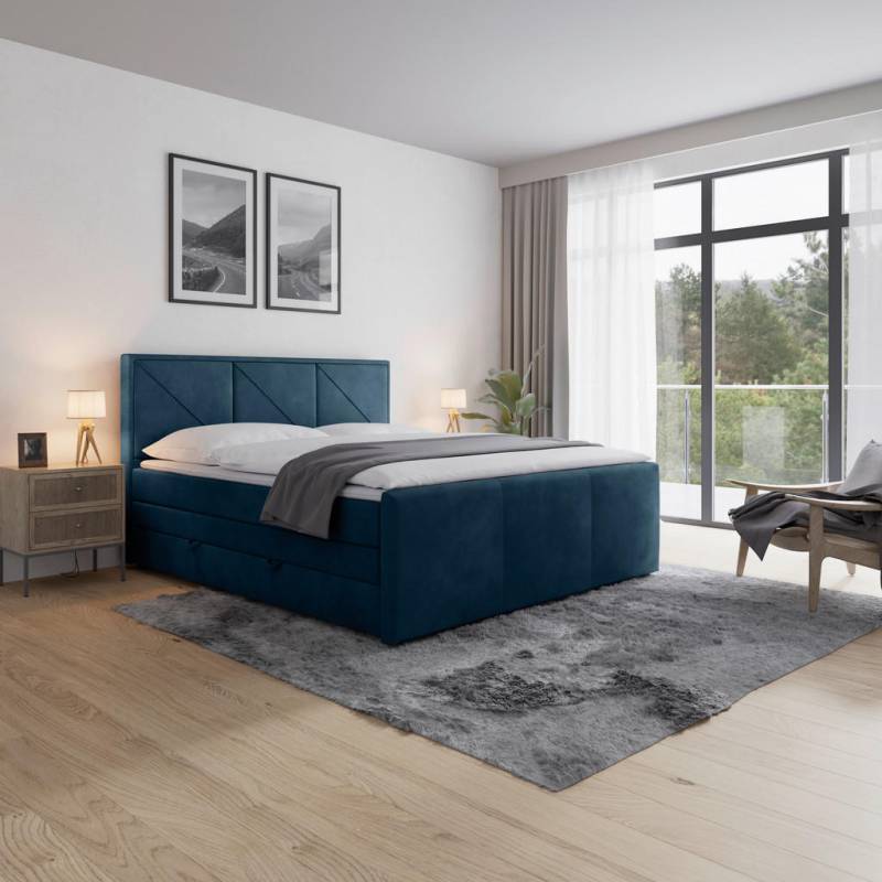 MID.YOU BOXSPRINGBETT Blau