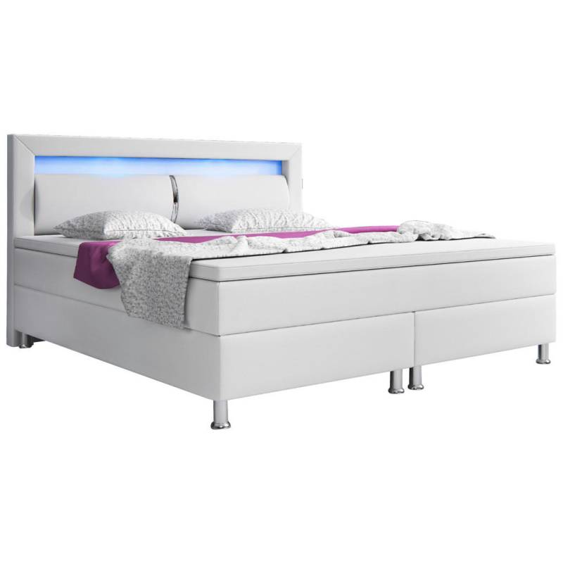 MID.YOU Boxspringbett Weiß