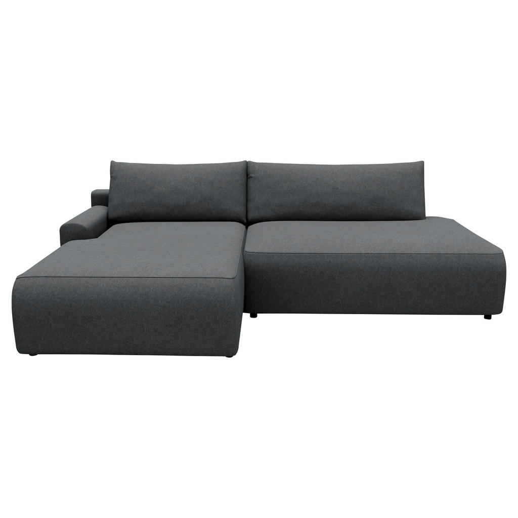 Trendmanufaktur Eckschlafsofa Prag, Graphit, Textil, 4-Sitzer, Füllung: Schaumstoff, 253x167 cm, Made in Europe, Schlafen auf Sitzhöhe, Rücken echt, Armteil rechts, Wohnzimmer, Sofas & Couches, Schlafsofas, Schlafsofas mit Bettkasten von Trendmanufaktur