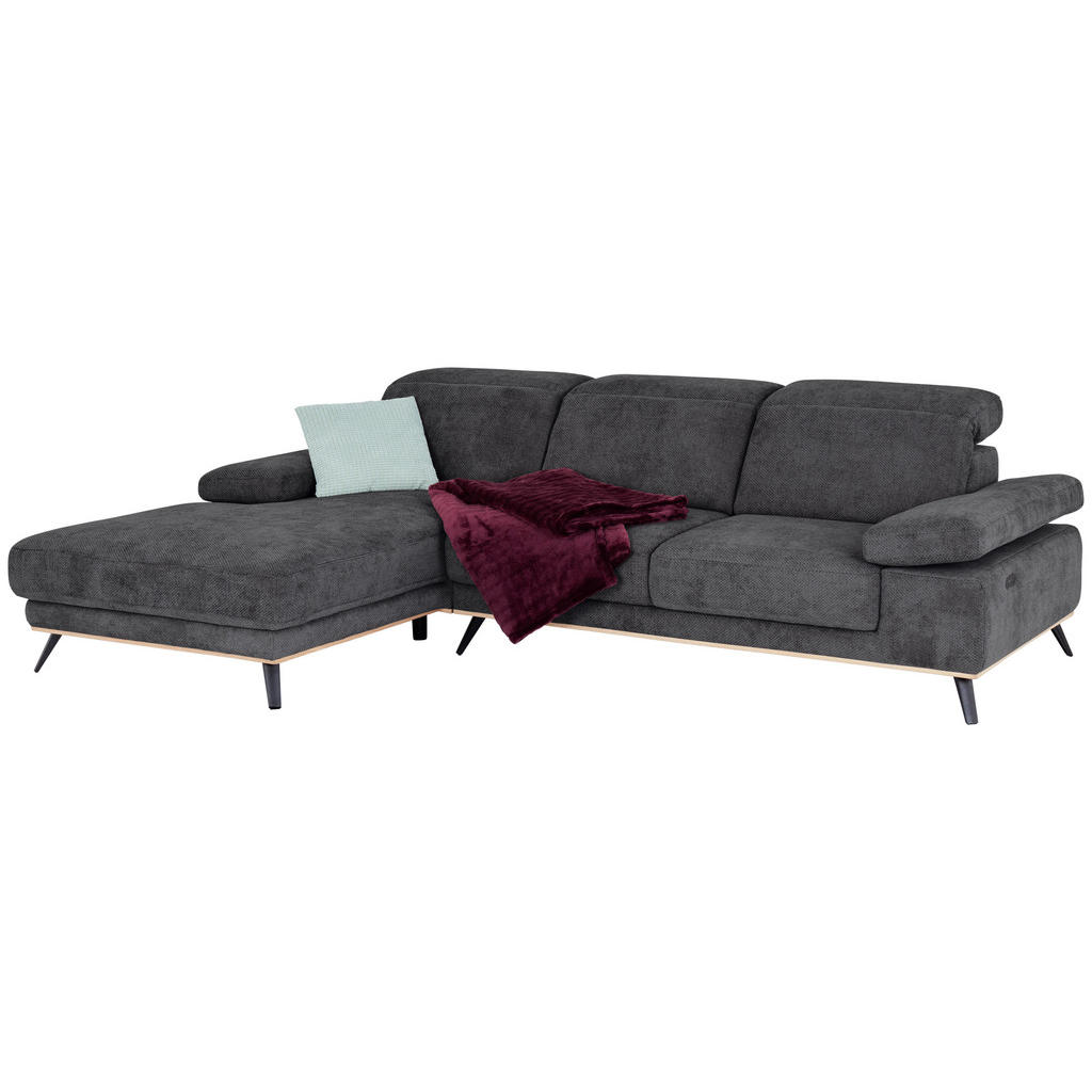 Mid.you Ecksofa Royce, Graphit, Textil, 3-Sitzer, Ottomane links, L-Form, 283x194 cm, Made in EU, motorische Relaxfunktion, Wohnzimmer, Sofas & Couches, Wohnlandschaften, Ecksofas Mid.you Ecksofa Royce, Graphit, Textil, 3-Sitzer, Ottomane links, L-Form, 283x194 cm, Made in EU, motorische Relaxfunktion, Wohnzimmer, Sofas & Couches, Wohnlandschaften, Ecksofas von MID.YOU