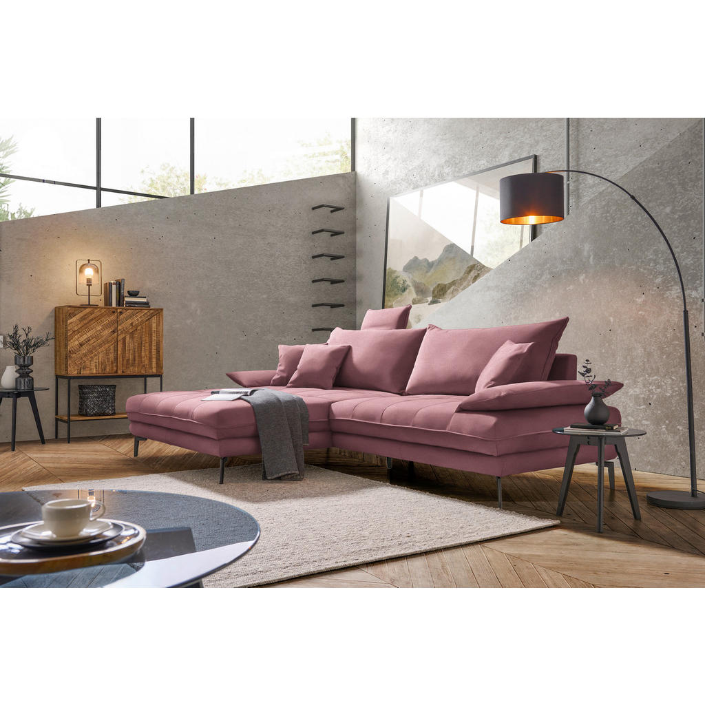 Mid.you Ecksofa Prato, Rosa, Textil, 4-Sitzer, Füllung: Schaumstoff, Ottomane links, L-Form, 292x176 cm, Made in EU, Rücken echt, Wohnzimmer, Sofas & Couches, Wohnlandschaften, Ecksofas Mid.you Ecksofa Prato, Rosa, Textil, 4-Sitzer, Füllung: Schaumstoff, Ottomane links, L-Form, 292x176 cm, Made in EU, Rücken echt, Wohnzimmer, Sofas & Couches, Wohnlandschaften, Ecksofas von MID.YOU
