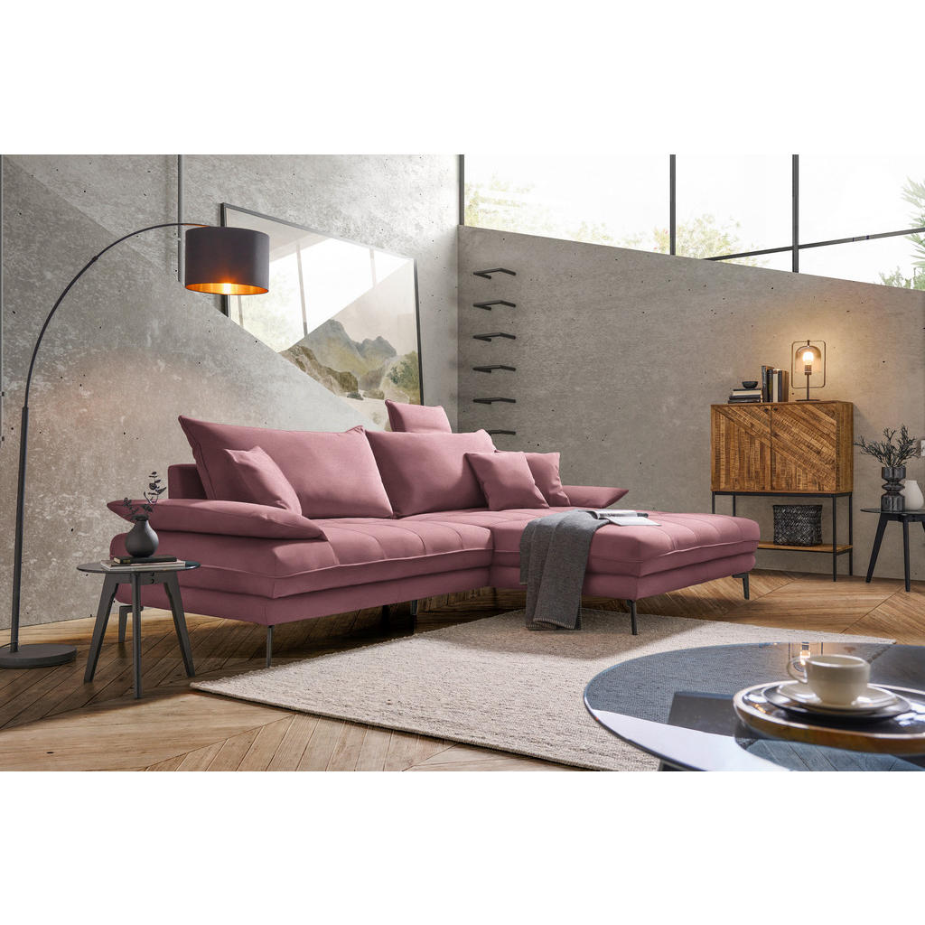 Mid.you Ecksofa Prato, Rosa, Textil, 4-Sitzer, Füllung: Schaumstoff, Ottomane rechts, L-Form, 292x176 cm, Made in EU, Rücken echt, Wohnzimmer, Sofas & Couches, Wohnlandschaften, Ecksofas Mid.you Ecksofa Prato, Rosa, Textil, 4-Sitzer, Füllung: Schaumstoff, Ottomane rechts, L-Form, 292x176 cm, Made in EU, Rücken echt, Wohnzimmer, Sofas & Couches, Wohnlandschaften, Ecksofas von MID.YOU