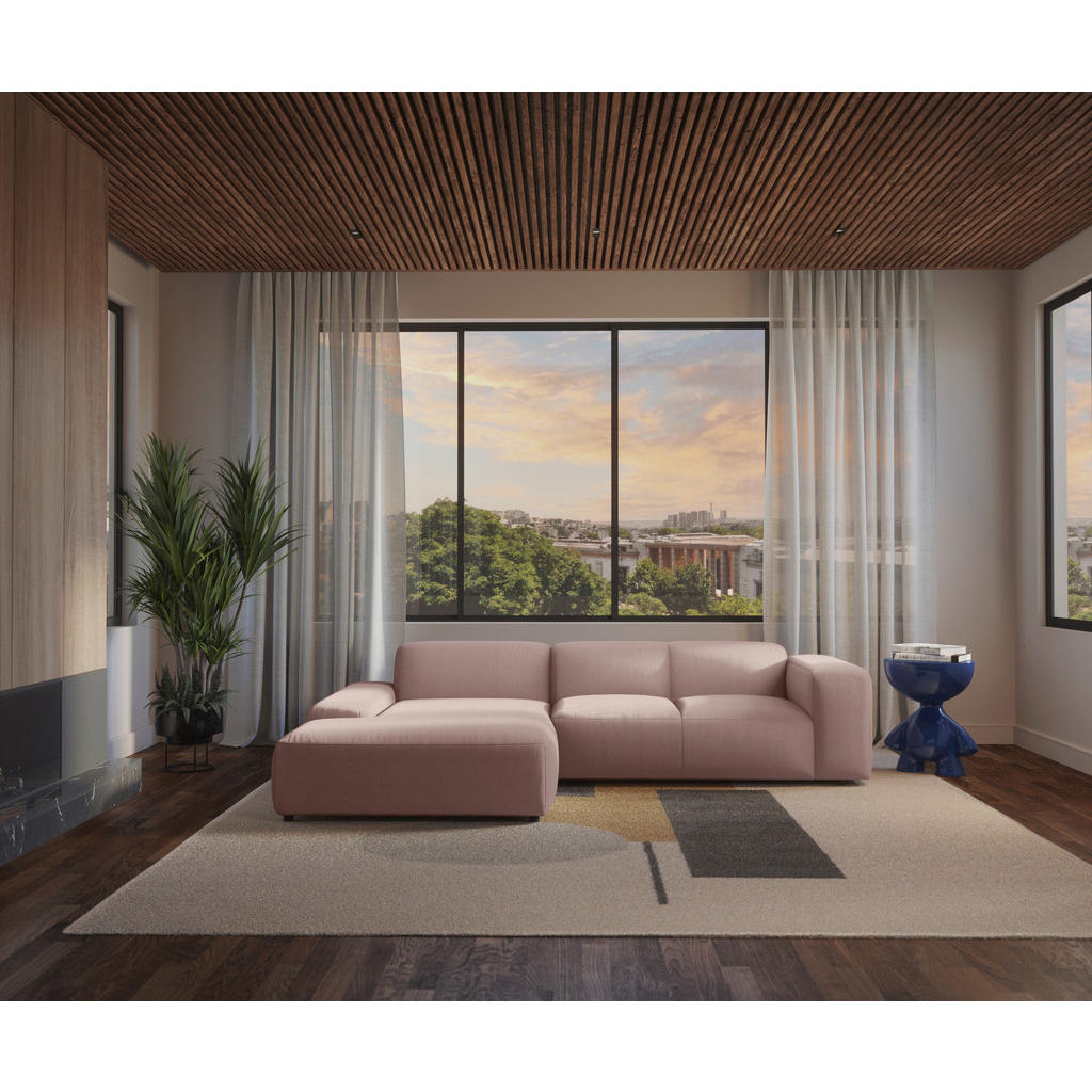 Mid.you Ecksofa Hannah, Rosa, Textil, 2-3-Sitzer, Ottomane links, L-Form, 304x200 cm, Made in EU, Wohnzimmer, Sofas & Couches, Wohnlandschaften, Ecksofas Mid.you Ecksofa Hannah, Rosa, Textil, 2-3-Sitzer, Ottomane links, L-Form, 304x200 cm, Made in EU, Wohnzimmer, Sofas & Couches, Wohnlandschaften, Ecksofas von MID.YOU