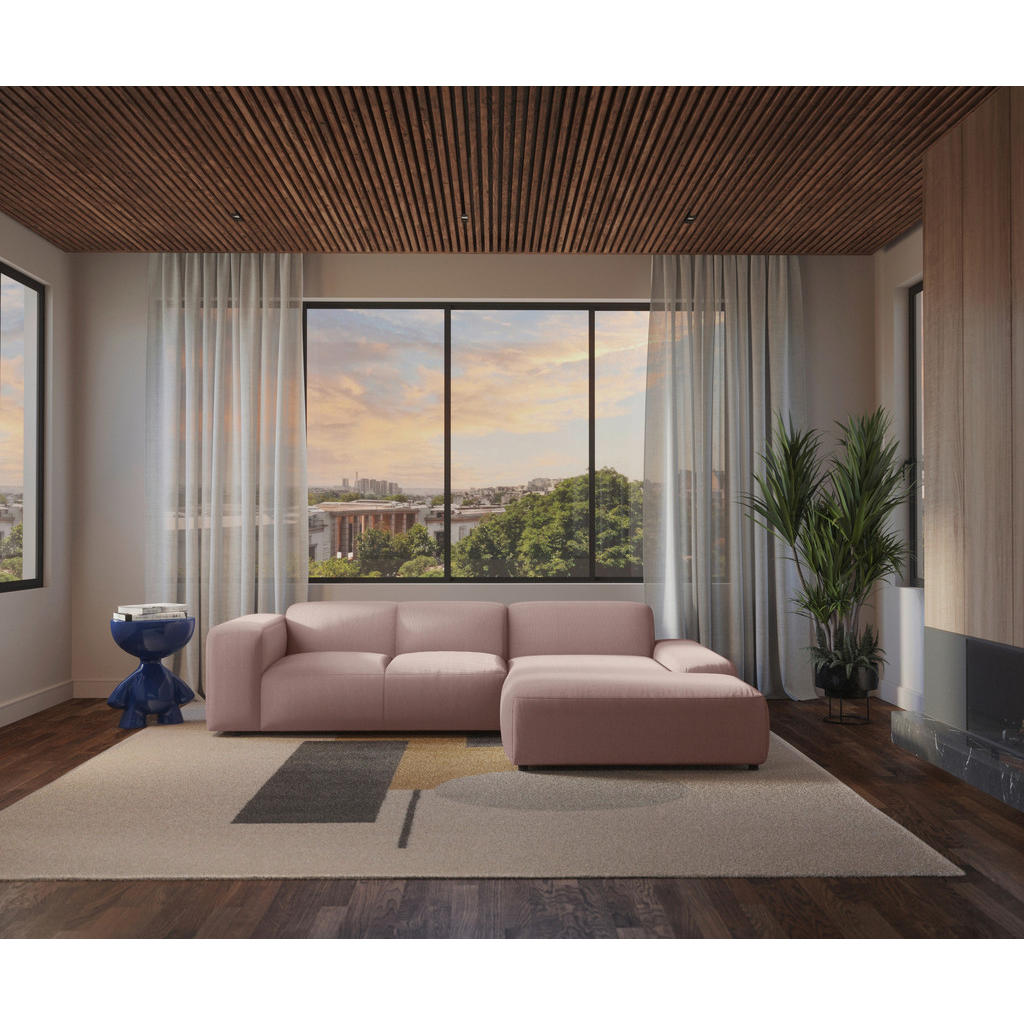 Mid.you Ecksofa Hannah, Rosa, Textil, 2-3-Sitzer, Ottomane rechts, L-Form, 304x200 cm, Made in EU, Wohnzimmer, Sofas & Couches, Wohnlandschaften, Ecksofas Mid.you Ecksofa Hannah, Rosa, Textil, 2-3-Sitzer, Ottomane rechts, L-Form, 304x200 cm, Made in EU, Wohnzimmer, Sofas & Couches, Wohnlandschaften, Ecksofas von MID.YOU