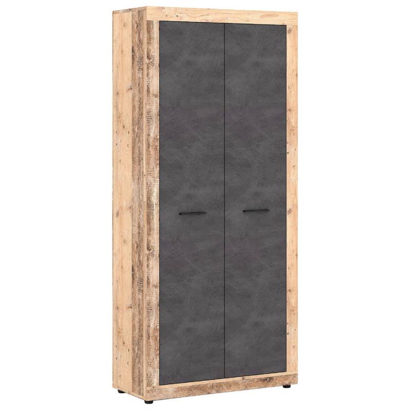 MID.YOU GARDEROBENSCHRANK Graphit, Alteiche