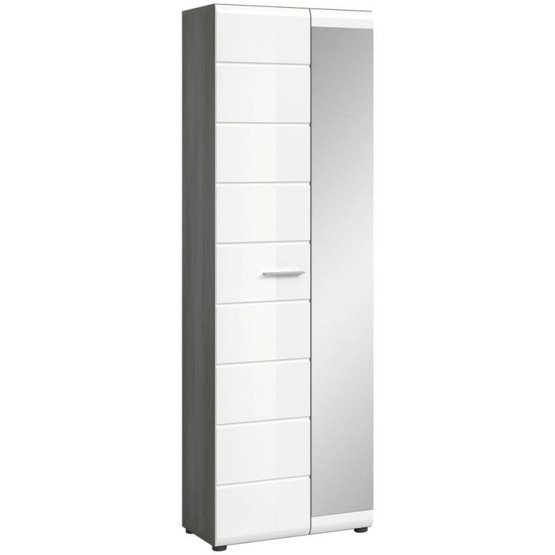 MID.YOU GARDEROBENSCHRANK Weiß Hochglanz