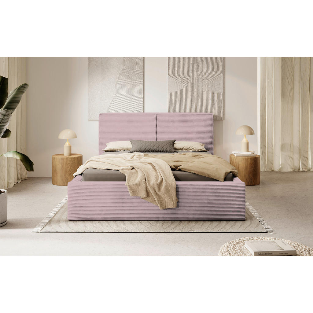 Mid.you Polsterbett, Rosa, Holz, Metall, Kiefer, 140x200 cm, gepolstertes Kopfteil, in verschiedenen Größen erhältlich, Schlafzimmer, Betten, Polsterbetten Mid.you Polsterbett, Rosa, Holz, Metall, Kiefer, 140x200 cm, gepolstertes Kopfteil, in verschiedenen Größen erhältlich, Schlafzimmer, Betten, Polsterbetten von MID.YOU