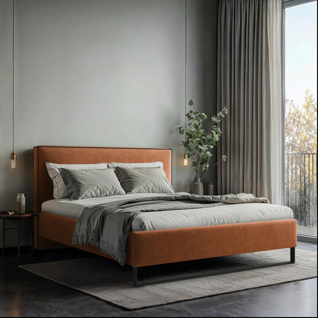 Mid.you Polsterbett, Rost, Metall, Holzwerkstoff, 140x200 cm, Bettkasten, Lattenrost, gepolstertes Kopfteil, Stoffauswahl, in verschiedenen Größen erhältlich,verstellbar, alternative erhältlich, Schlafzimmer, Betten, Polsterbetten von MID.YOU