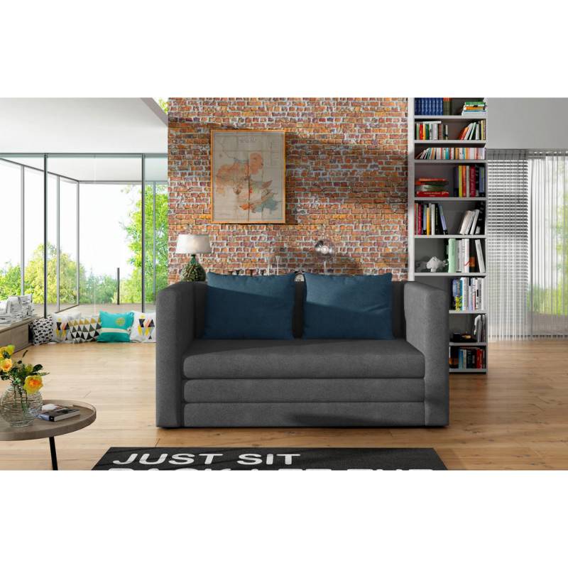 MID.YOU SCHLAFSOFA Blau, Grau