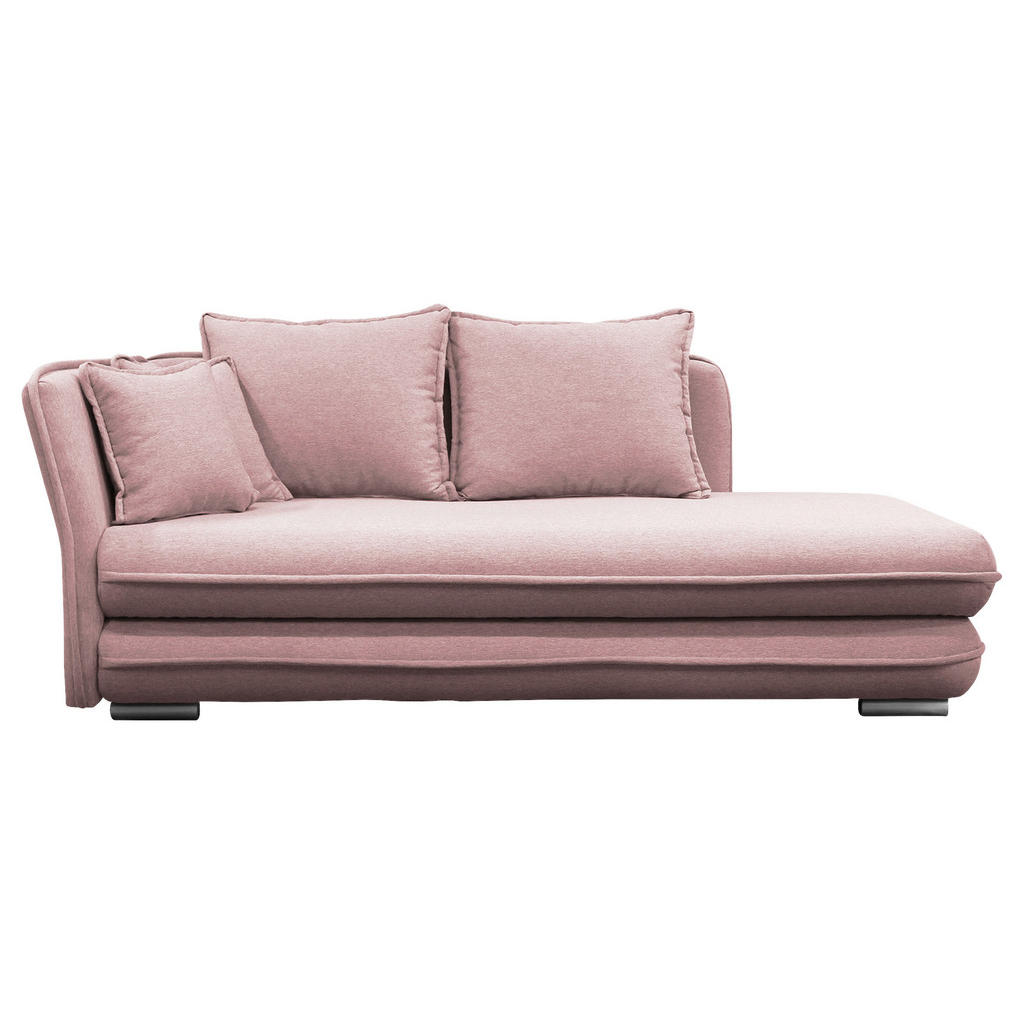 Mid.you Liege, Rosa, Textil, 2-Sitzer, Füllung: Schaumstoff, 107x84-99x224 cm, Rücken echt, Armteil links, Wohnzimmer, Sessel, Relaxliegen von MID.YOU