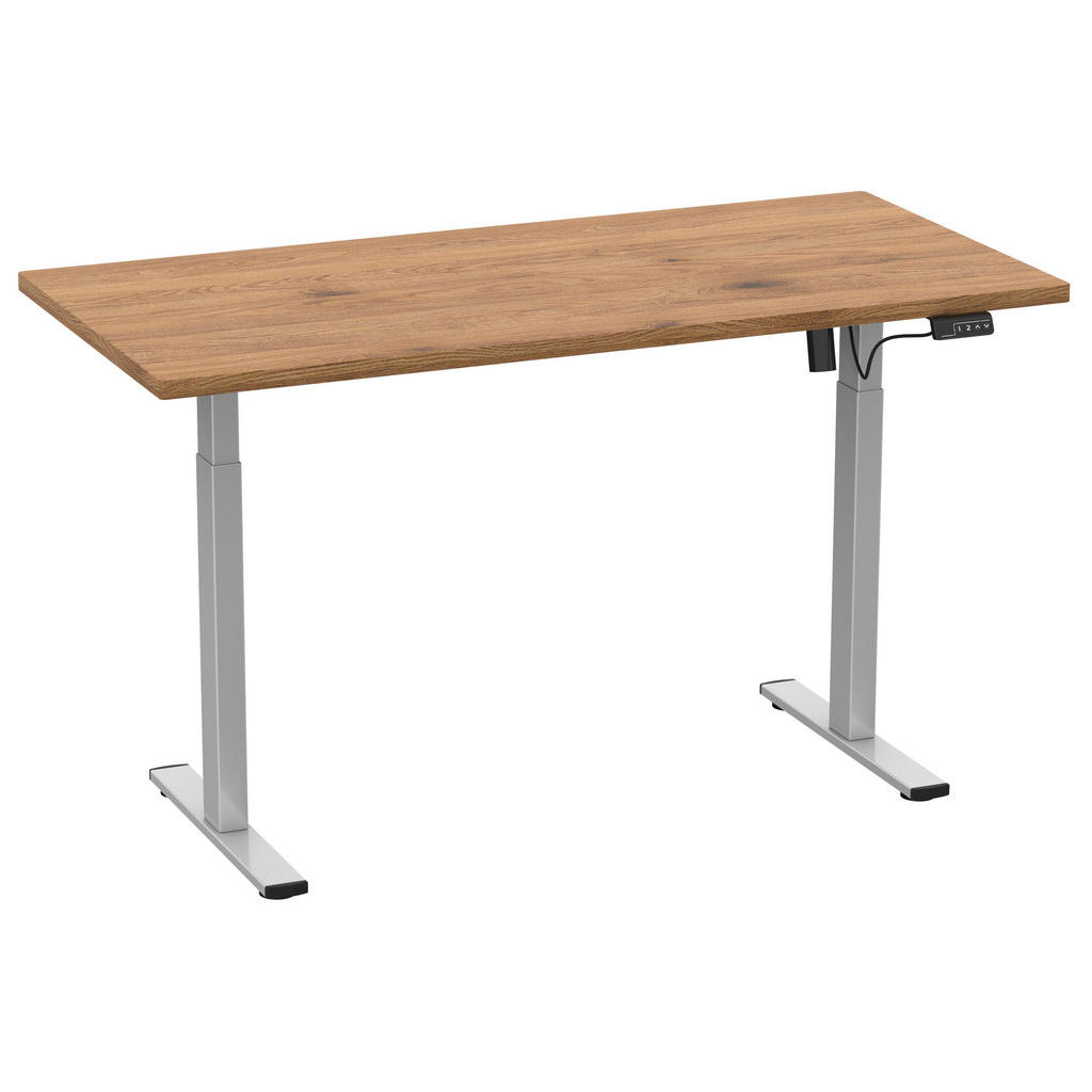 MID.YOU SCHREIBTISCH Silber, Honigeiche MID.YOU SCHREIBTISCH Silber, Honigeiche