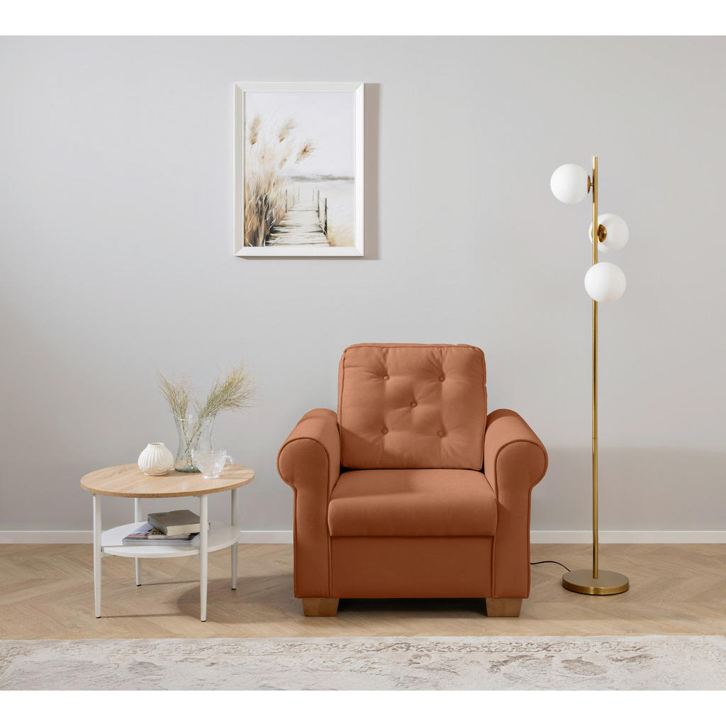 Mid.you Sessel Arles, Rost, Textil, Birke, Buche, Hartholz, 93x89x82 cm, Made in EU, inklusive Armlehnen, Wohnzimmer, Sessel, Sonstige Sessel Mid.you Sessel Arles, Rost, Textil, Birke, Buche, Hartholz, 93x89x82 cm, Made in EU, inklusive Armlehnen, Wohnzimmer, Sessel, Sonstige Sessel von MID.YOU