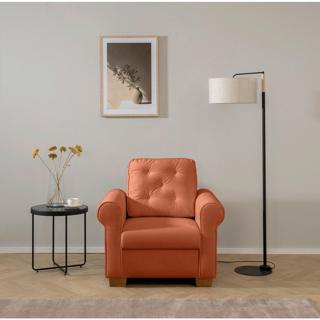 Mid.you Sessel Arles, Rost, Textil, Birke, Buche, Hartholz, 93x89x82 cm, Made in EU, inklusive Armlehnen, Wohnzimmer, Sessel, Sonstige Sessel Mid.you Sessel Arles, Rost, Textil, Birke, Buche, Hartholz, 93x89x82 cm, Made in EU, inklusive Armlehnen, Wohnzimmer, Sessel, Sonstige Sessel von MID.YOU