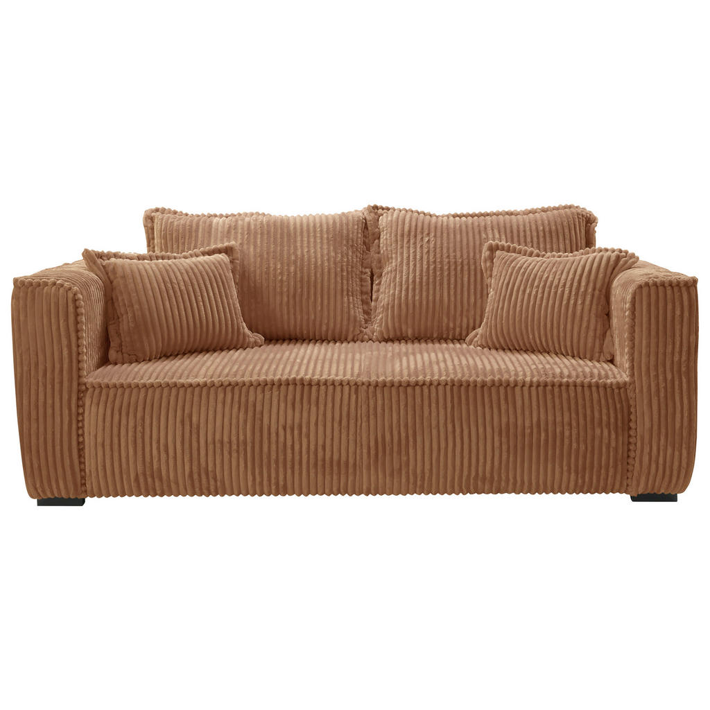 Mid.you Sofa, Rost, Textil, Kiefer, 2-Sitzer, Füllung: Polyurethan (PUR),Polyurethan (Pur), 223x95x121 cm, Made in EU, Wohnzimmer, Sofas & Couches, Sofas von MID.YOU