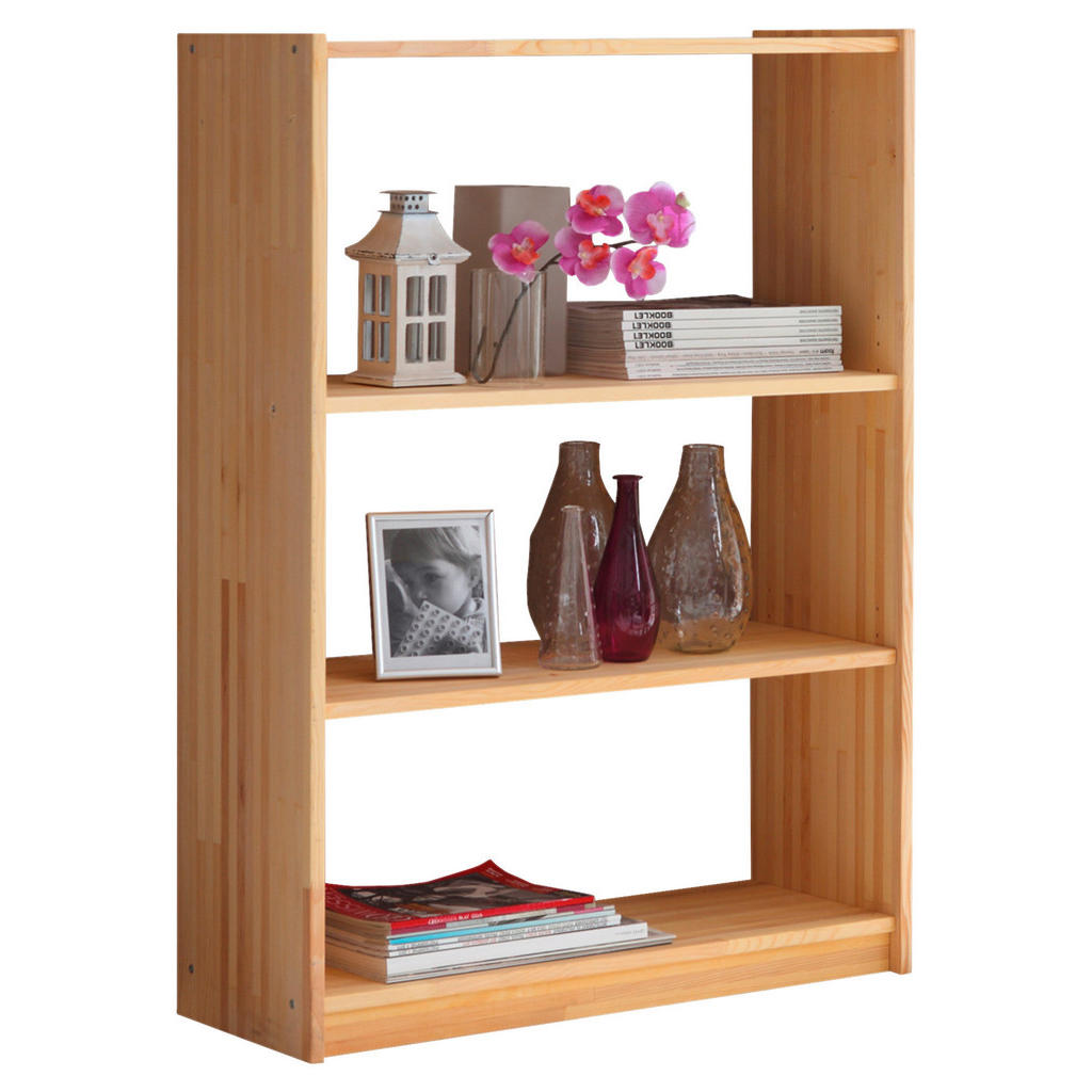 Mid.you Regal Ticaa 837578 Simona, Fichte, Holz, Fichte, massiv, 4 Fächer, 80x111x31 cm, in verschiedenen Größen erhältlich, Wohnzimmer, Regale, Bücherregale von MID.YOU