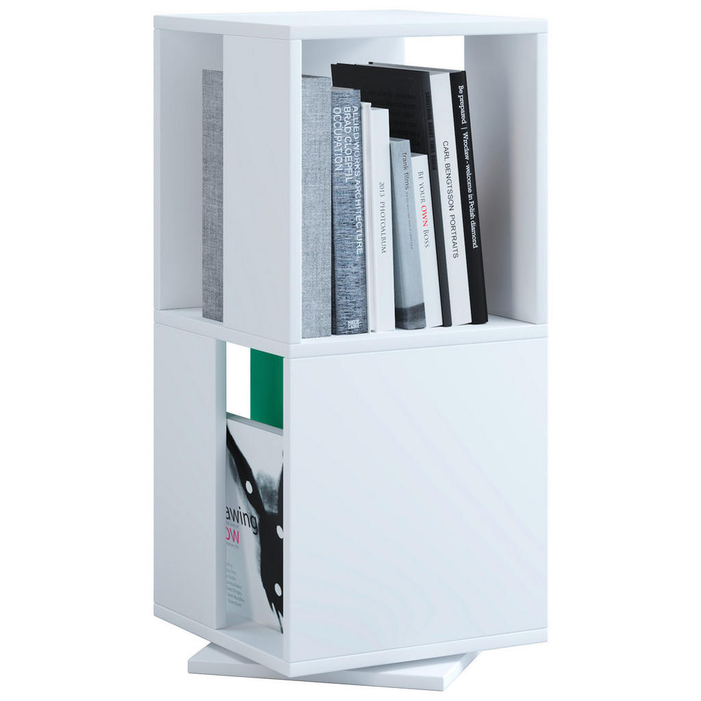 Mid.you Drehregal, Weiß, Holzwerkstoff, 34x74x34 cm, Wohnzimmer, Regale, Bücherregale Mid.you Drehregal, Weiß, Holzwerkstoff, 34x74x34 cm, Wohnzimmer, Regale, Bücherregale von MID.YOU