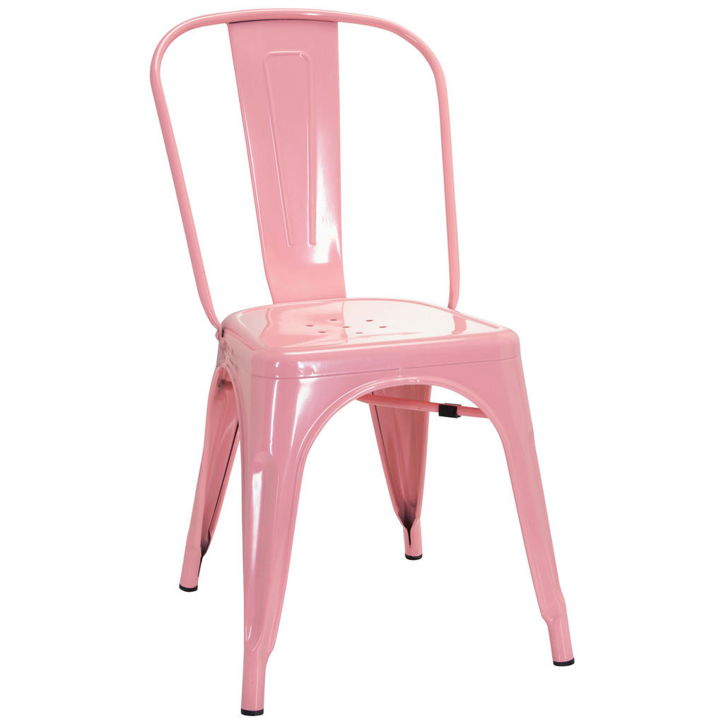 Mid.you Stuhl, Rosa, Metall, konisch, 44x84x54 cm, stapelbar, Esszimmer, Stühle, Esszimmerstühle, Vierfußstühle von MID.YOU