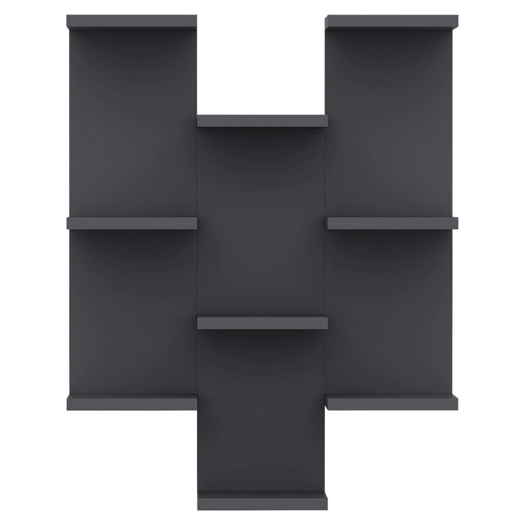 Mid.you Wandregal, Anthrazit, Holzwerkstoff, 58.8x74.1x21.4 cm, Küchen, Küchenmöbel, Küchenregale von MID.YOU