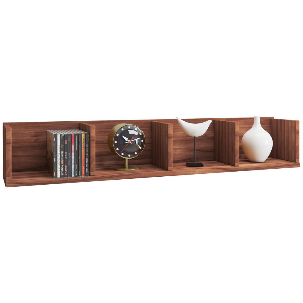 Mid.you Wandregal, Nussbaum, Holzwerkstoff, 97x15x17 cm, Wohnzimmer, Regale, Wandregale von MID.YOU
