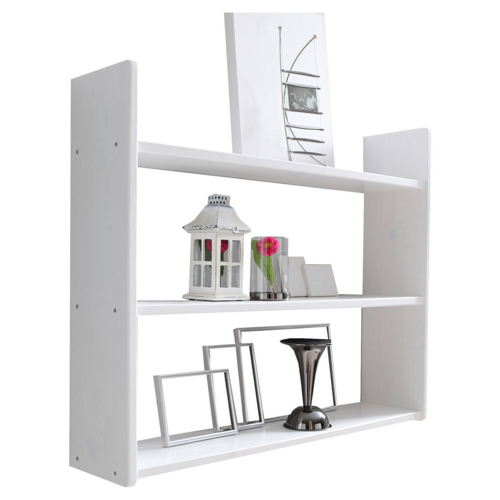 Mid.you Wandregal Ticaa 837462 Mona, Weiß, Holz, Kiefer, massiv, 3 Fächer, 90x74x20 cm, Wohnzimmer, Regale, Wandregale Mid.you Wandregal Ticaa 837462 Mona, Weiß, Holz, Kiefer, massiv, 3 Fächer, 90x74x20 cm, Wohnzimmer, Regale, Wandregale von MID.YOU