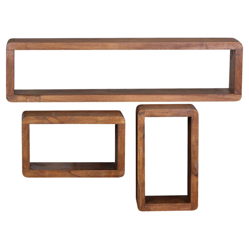 Mid.you Wandregalset, Sheesham, Holz, Sheesham, massiv, 80x20x15 cm, FSC Mix, hängend, Wohnzimmer, Regale, Wandregale Mid.you Wandregalset, Sheesham, Holz, Sheesham, massiv, 80x20x15 cm, FSC Mix, hängend, Wohnzimmer, Regale, Wandregale von MID.YOU