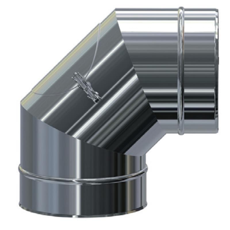 MK DW Standard Bogen 93° mit Revisionsöffnung DN250 für Edelstahlschornstein System MKKD mit Dichtung MK DW Standard Bogen 93° mit Revisionsöffnung DN250 für Edelstahlschornstein System MKKD mit Dichtung von KaminStore24