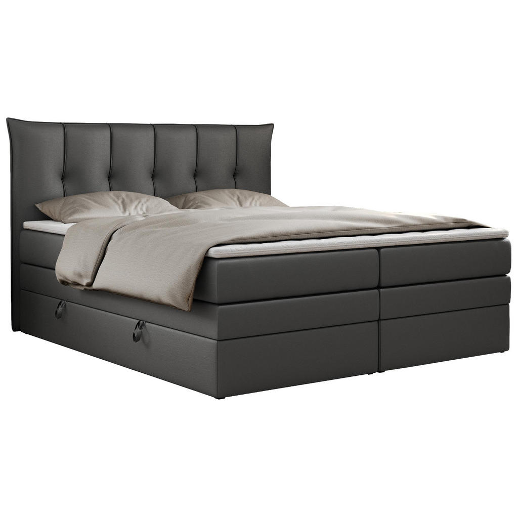 MKS BOXSPRINGBETT Dunkelgrau MKS BOXSPRINGBETT Dunkelgrau