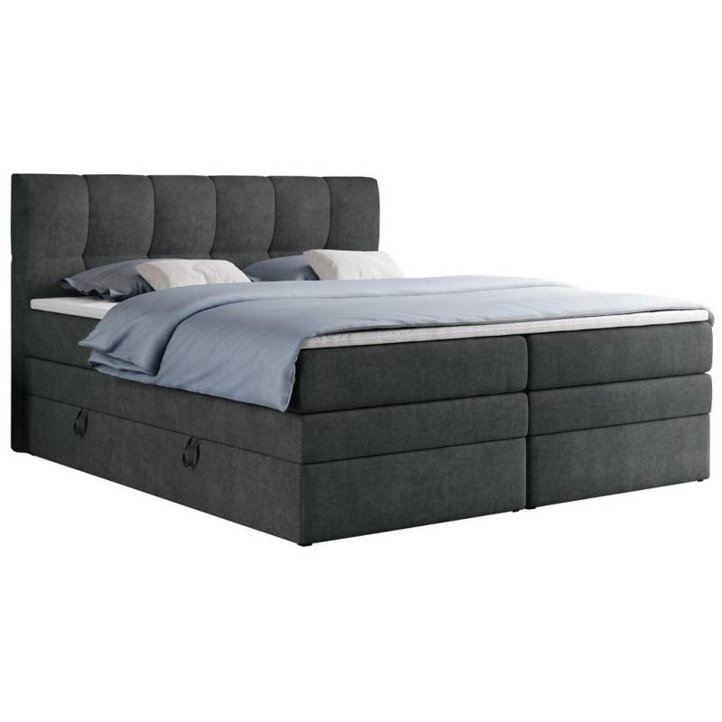 MKS BOXSPRINGBETT Dunkelgrau