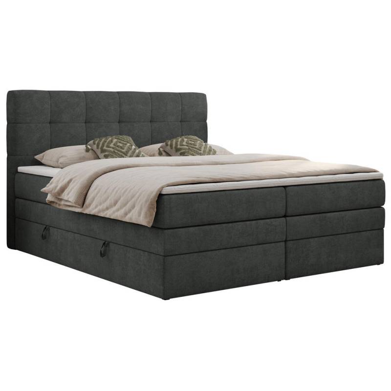 MKS BOXSPRINGBETT Dunkelgrau