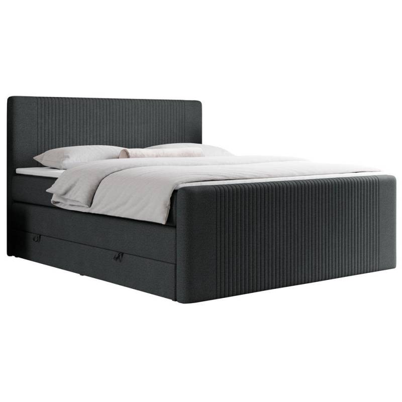 MKS BOXSPRINGBETT Dunkelgrau