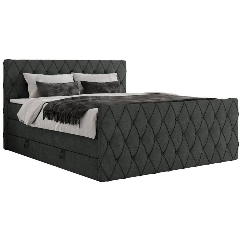 MKS BOXSPRINGBETT Dunkelgrau