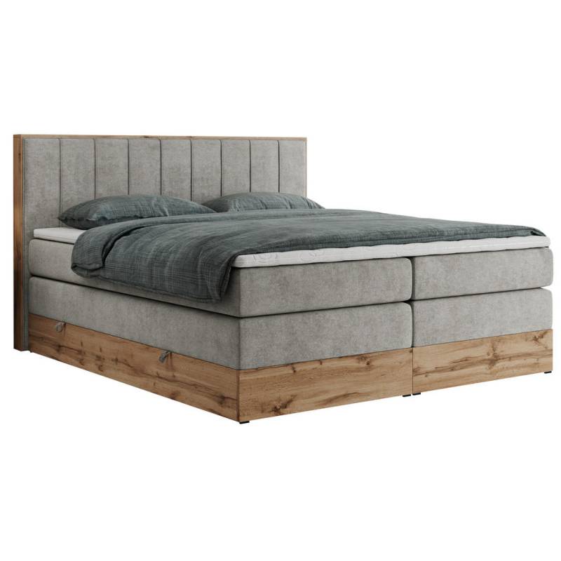 MKS BOXSPRINGBETT Hellgrau