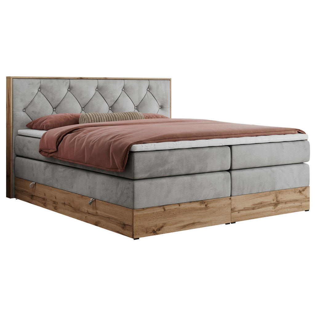MKS BOXSPRINGBETT Hellgrau MKS BOXSPRINGBETT Hellgrau